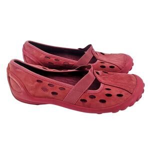 Privo by Clarks Women's Slip On Coral Pink Shoe 8 M Suede Leather Comfort Active